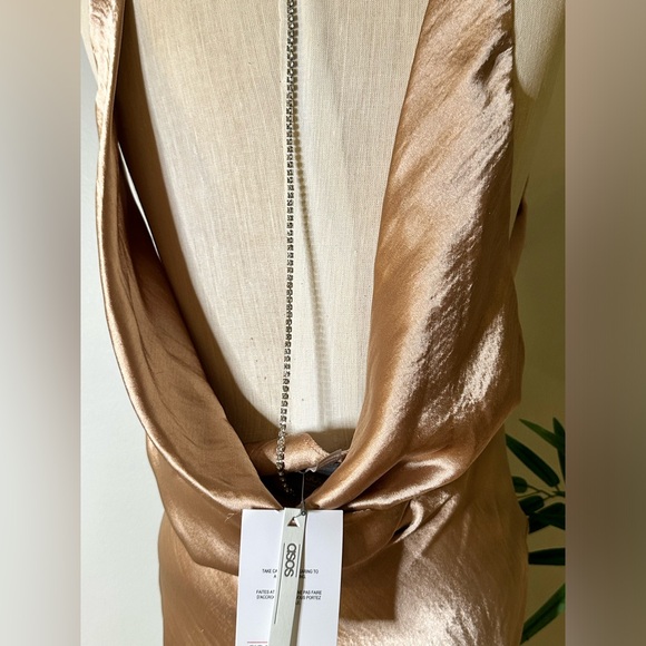 SOLD ALREADY 🛑 ASOS GOLD DRESS ZS 8 US - Picture 7 of 9